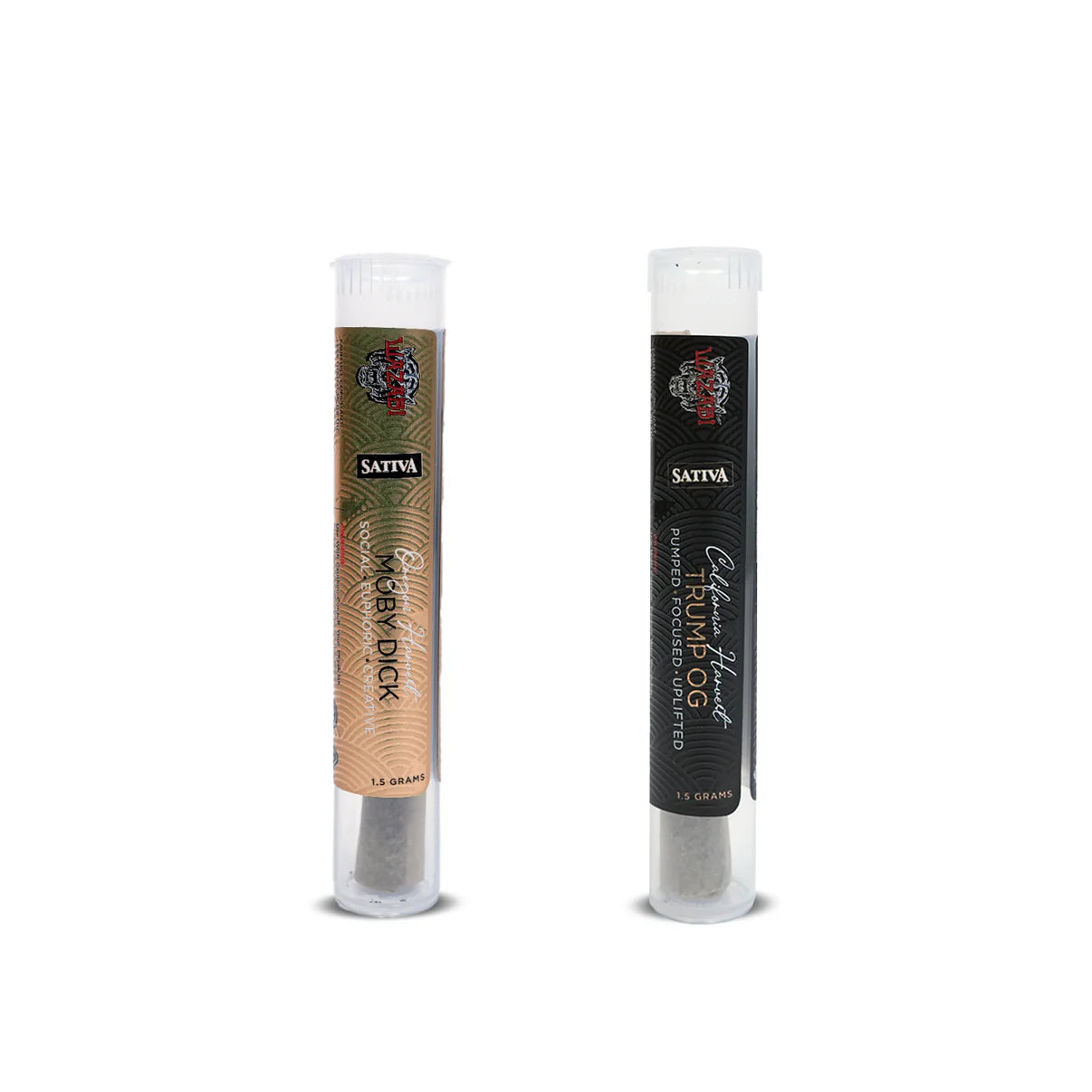 WAZABI EXOTICS DOUBLE DROP - PREROLLS CALIFORNIA VS OREGON (1.5G - 30 PREROLL PER JAR 30 JARS PER CASE)
